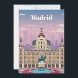 Invitation Art de voyage Voyage à Madrid Espagne<br><div class="desc">Art de voyage Voyage à Madrid Espagne</div>