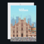 Invitation Art de voyage Voyage à Milan Italie<br><div class="desc">Art de voyage Voyage à Milan Italie</div>
