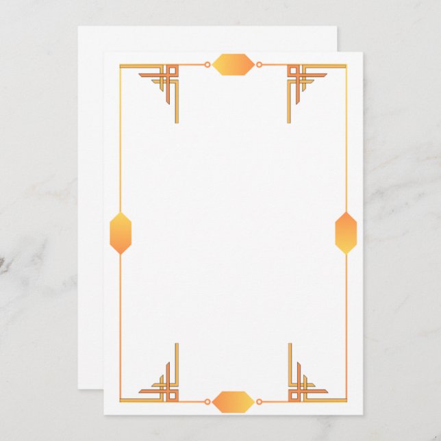 Invitation Art Déco (Devant / Derrière)