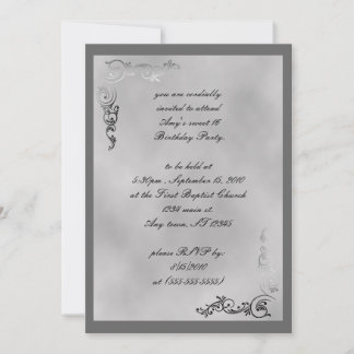 Invitation Art Déco à motif élégant de parchemin a