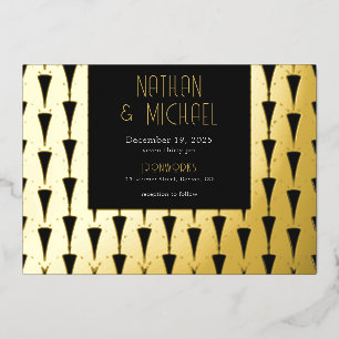 Invitation Art Déco Argent Nouveau