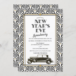 Invitation Art Déco du Nouvel An Gatsby