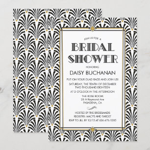 Invitation Art Déco Gatsby Bridal Shower