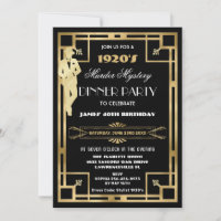 Art Déco Gatsby Roaring 20s Meurtre Mystery Party