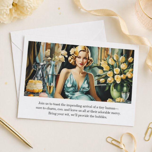 Invitation Art Déco Glamour Vintage Amusant (Créateur téléchargé)