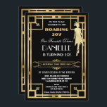 Invitation Art Déco Great Gatsby Roaring 20s 30e anniversaire<br><div class="desc">Personnalisez cette vintage Art déco Great Gatsby rugissant thème 20s 30e anniversaire invitation facilement et rapidement, appuyez simplement sur le bouton customiser pour réorganiser et formater le style et le placement du texte. Avec son cadre art déco chic et ses couleurs noir, blanc et or. Objets correspondants disponibles en magasin...</div>