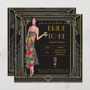 Invitation Art Déco Great Gatsby Roaring 20s Fête des mariées