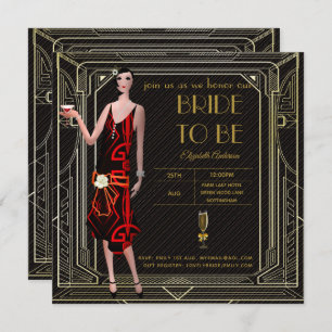 Invitation Art Déco Great Gatsby Roaring 20s Fête des mariées