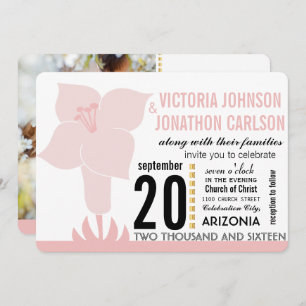 Invitation Art Déco Lily Typographie moderne Mariage Invitati