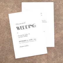 Art Déco Moderne Minimaliste Tout En Un Mariage