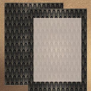 Invitation Art Déco noir et or