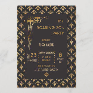 Invitation Art Déco Noir & Or 1920