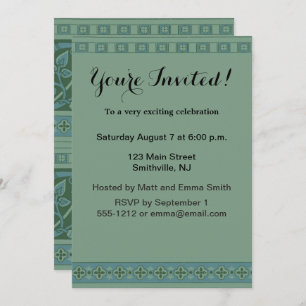 Invitation Art Déco Nouveau Chien Nature Motif animal