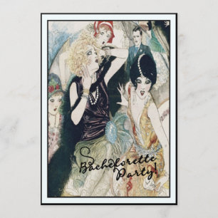 Invitation Art déco nuptiale de cru de mutilation de partie