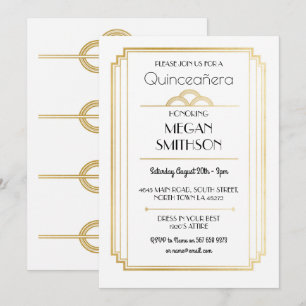 Invitation Art déco Quinceanera
