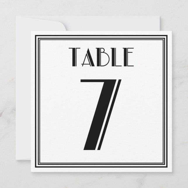 Invitation Art déco Tableau n° 7 (Devant)