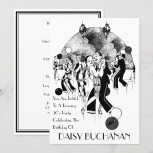 Invitation Art Déco vintage des années 1920