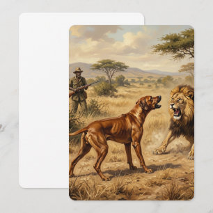 Invitation Art du chien de Rhodes à crête dorsale Lion