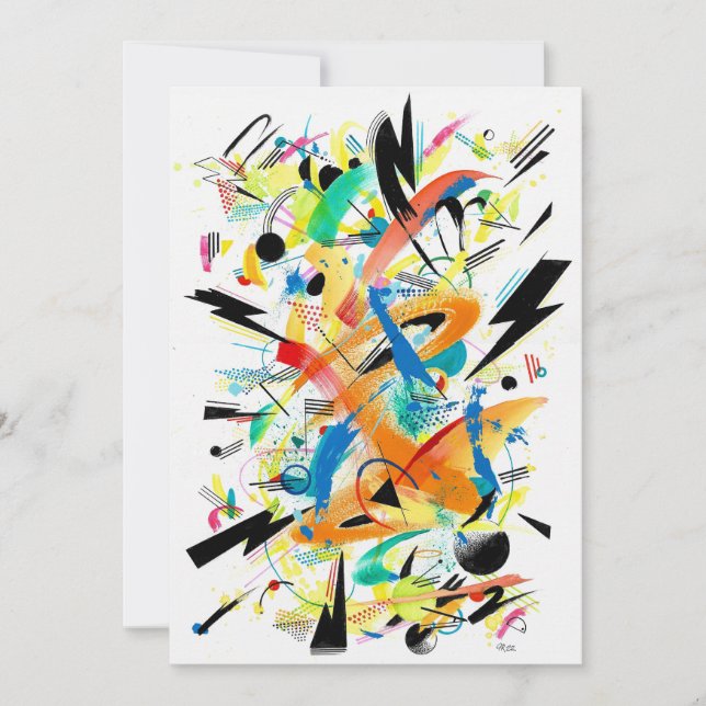 Invitation Art du tonnerre moderne (Devant)