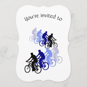 Invitation Art faisant du vélo de sport de fête