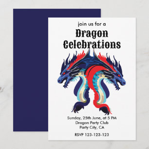 Invitation Art fantastique de dragon Célébrations fantaisiste