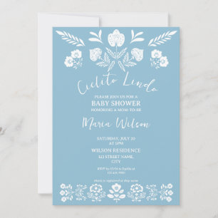 Invitation Art folklorique mexicain Cielito Lindo Dusty Blue 