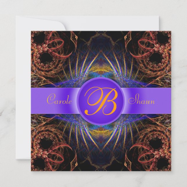 Invitation Art Fractal Oiseaux de Paradis (Devant)