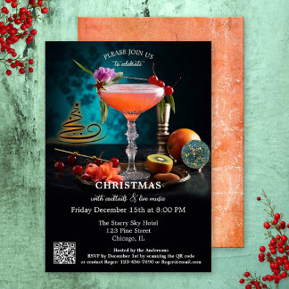 Invitation Art moderne Cocktail original Noël