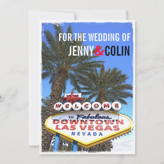 Invitation Art moderne Las Vegas Mariage moderne invite (Devant)