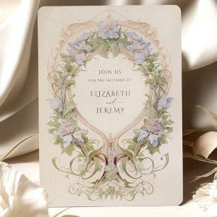 Invitation Art Nouveau Bliss - Pastel Floral Mariage