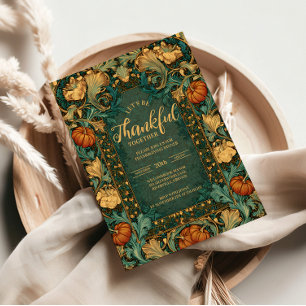 Invitation Art Nouveau Fête de Thanksgiving automne