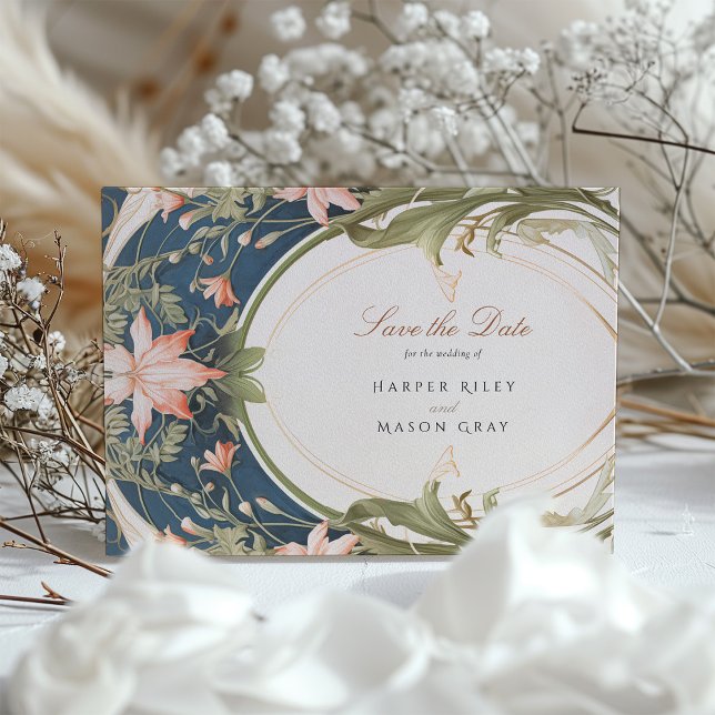 Invitation Art Nouveau Serenity - Enregistrer le Mariage de d (Créateur téléchargé)