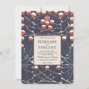 Invitation Art Nouveau Snowdrops Elegance