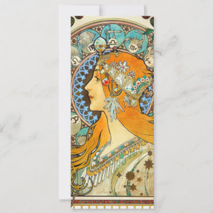 Invitation Art Nouveau Zodiaque d'Alphonse Mucha