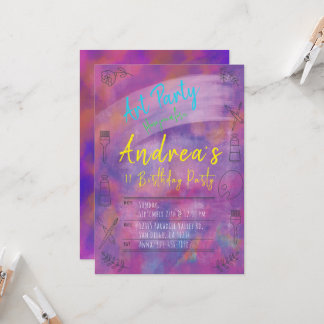 Invitation Art Party - fête d'anniversaire