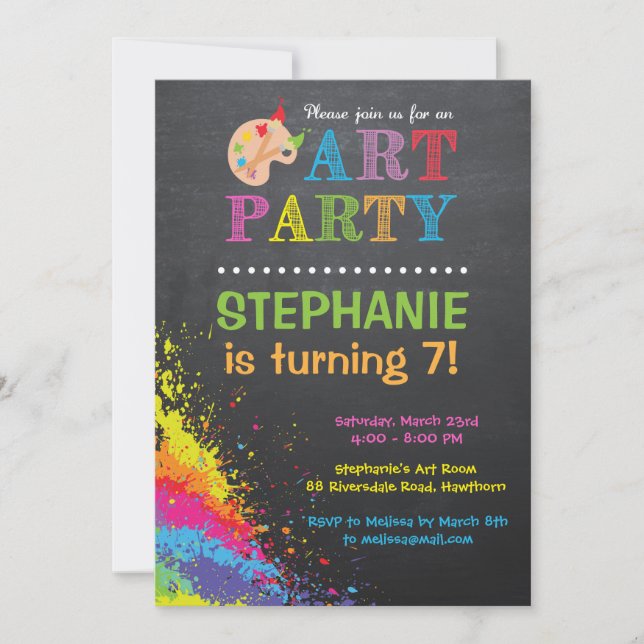 Invitation Art Party / Invitation Art Party (Devant)