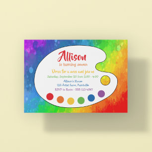 Invitation Art Party   Paint Party