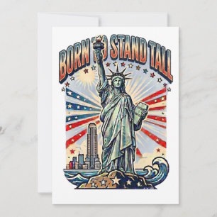 Invitation Art Patriotique Né pour Se Tenir Droit