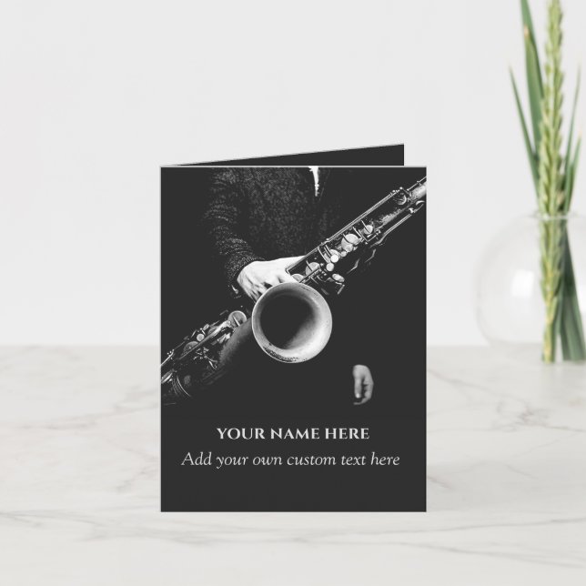 Invitation Art saxophone pour saxophoniste personnalisé (Devant)