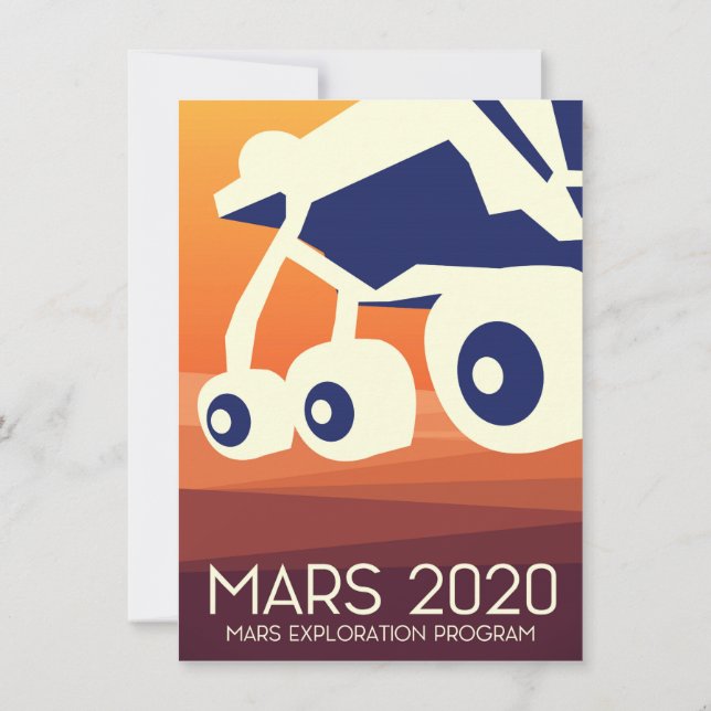 Invitation Art spatial du rover Mars 2020 (Dos)