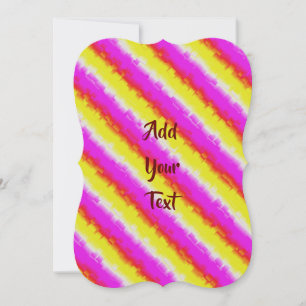 Invitation Artdeco rose Jaune Artdeco Arc-en-ciel rayures