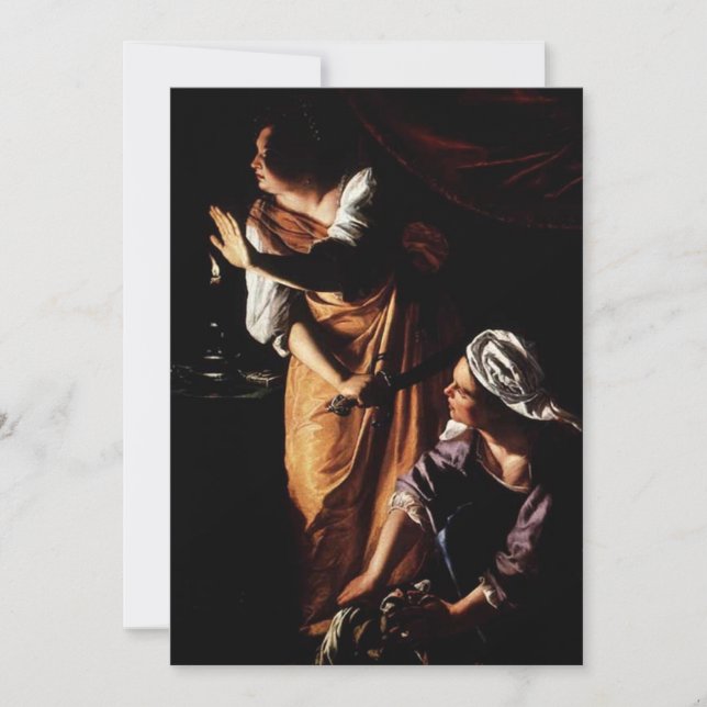 Invitation Artemisia Gentileschi - Judith et son serviteur (Devant)