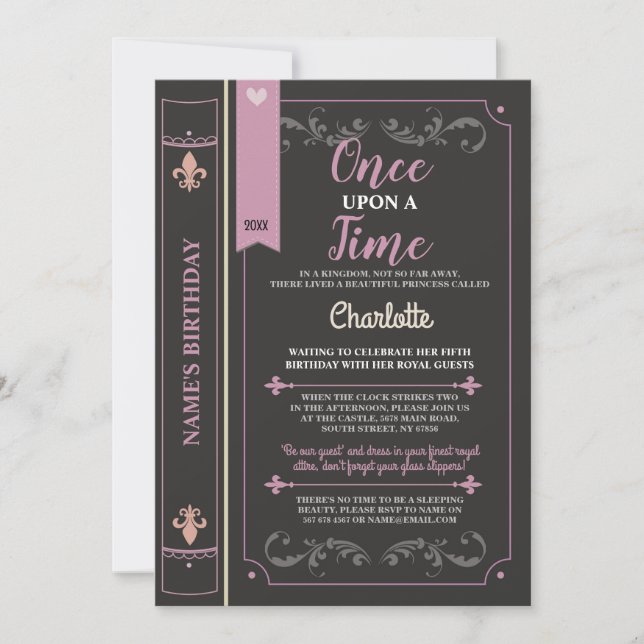Invitation Article Livre Couverture Fairytale Princess Annive (Devant)
