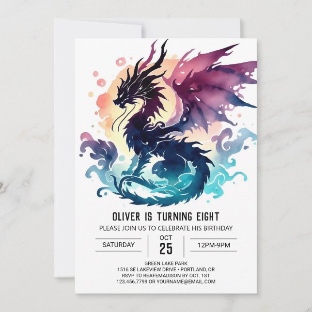 Invitation Artisan Dragon Anniversaire (Devant)