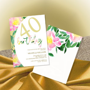 Invitation Artisan été aquarelle florale Art