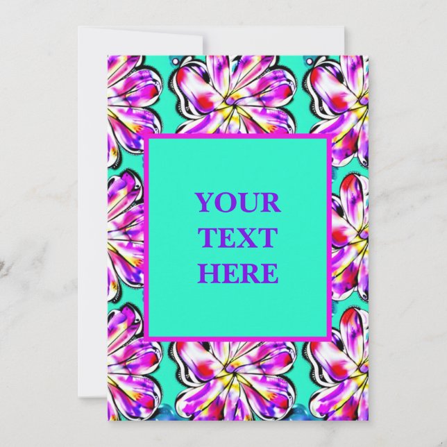 Invitation Artisan Floral Boho Aquarelle Conception d'invitat (Devant)