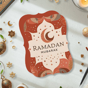 Invitation Artisanat rouge en terre cuite Ramadan Moubarak
