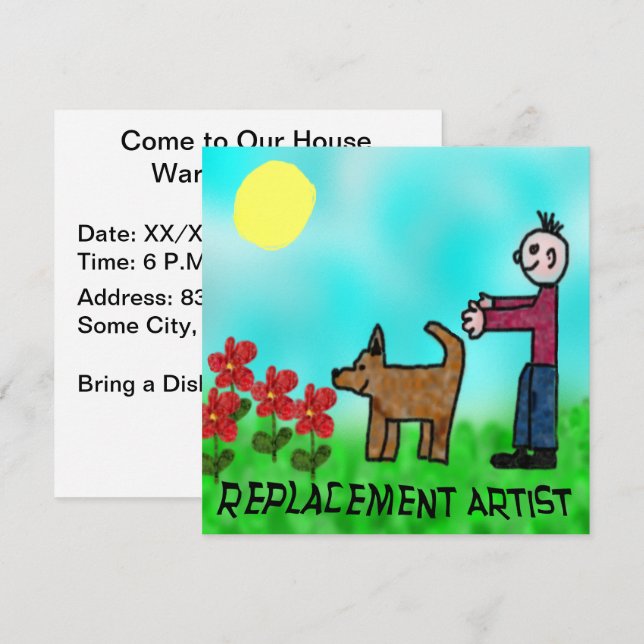 Invitation Artiste de remplacement (Devant / Derrière)