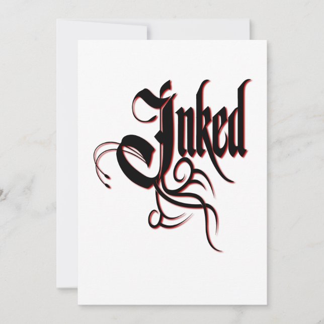 Invitation Artiste et amoureux du tatouage génial (Devant)