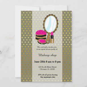 Invitation Artiste maquillage - choisir la couleur arrière - 